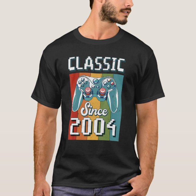 Classic 2004 18. Geburtstag Videospielcontroller G T-Shirt (Vorderseite)
