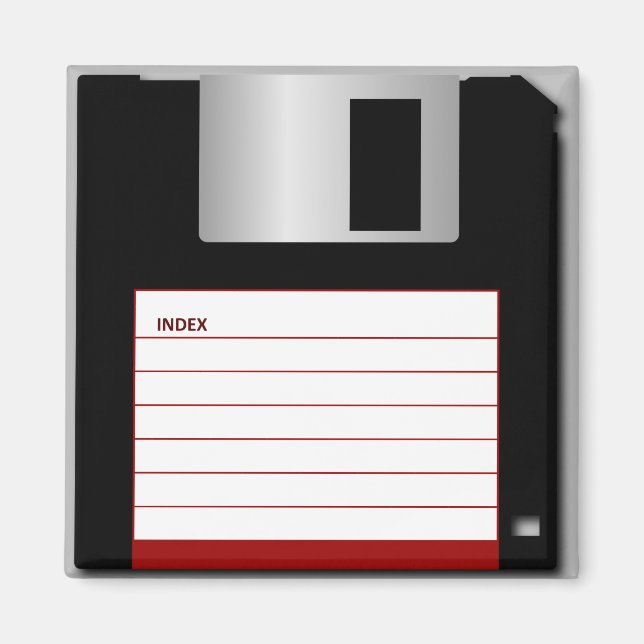 Classic 3.5" Red Floppy Disk Magnet (Vorne)
