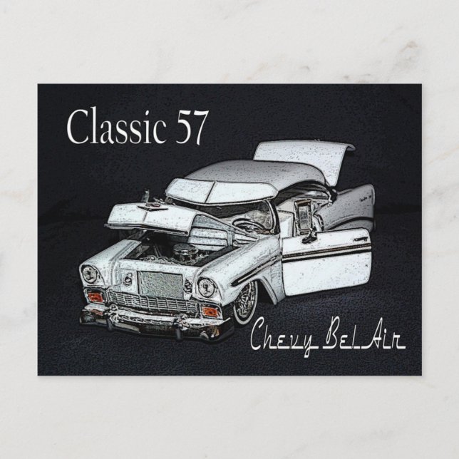 Classic 57 Chevy Bel Air Postcard Postkarte (Vorderseite)