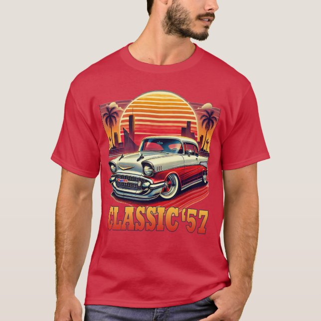 Classic '57 Chevy Inspiriert T - Shirt (Vorderseite)