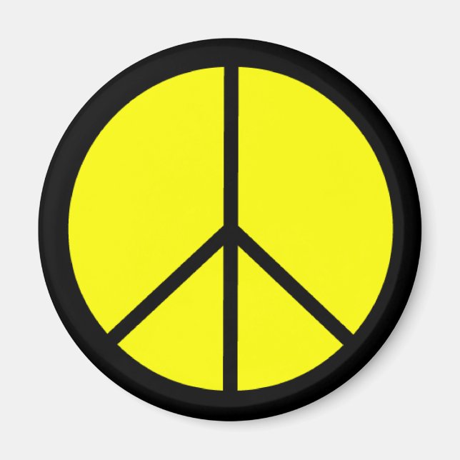 Classic 60er Groovy Peace Symbol Magnet (Vorne)