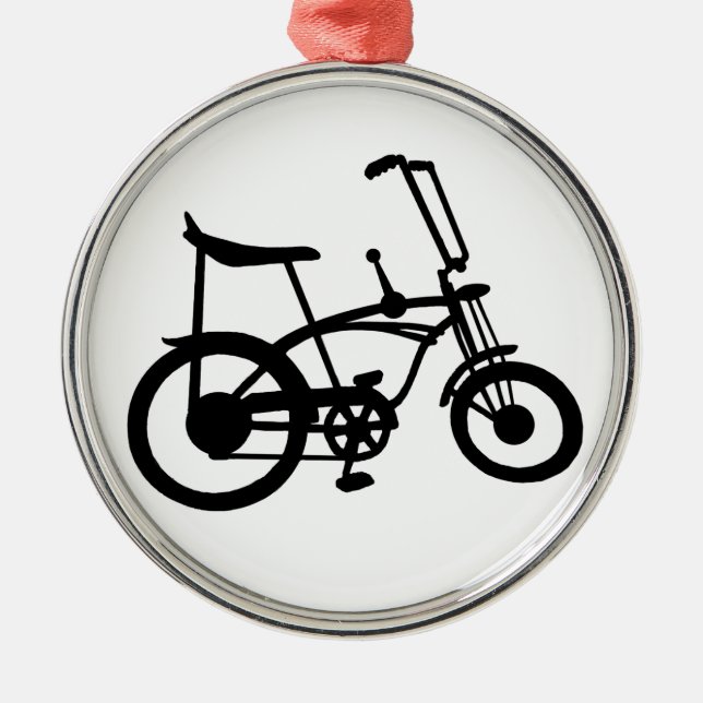 CLASSIC 60'S BIKE BICYLE SCHWINN STINGRAY BIKE SILBERNES ORNAMENT (Vorne)