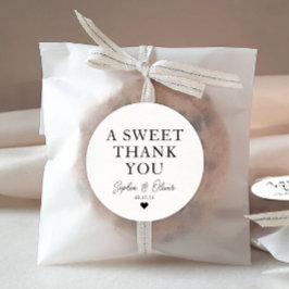 Classic A Sweet Vielen Dank Herz Hochzeit Name Gef Runder Aufkleber