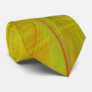 Classic Abstrakt Elegant Red/Yello Fraktal Necktie Krawatte