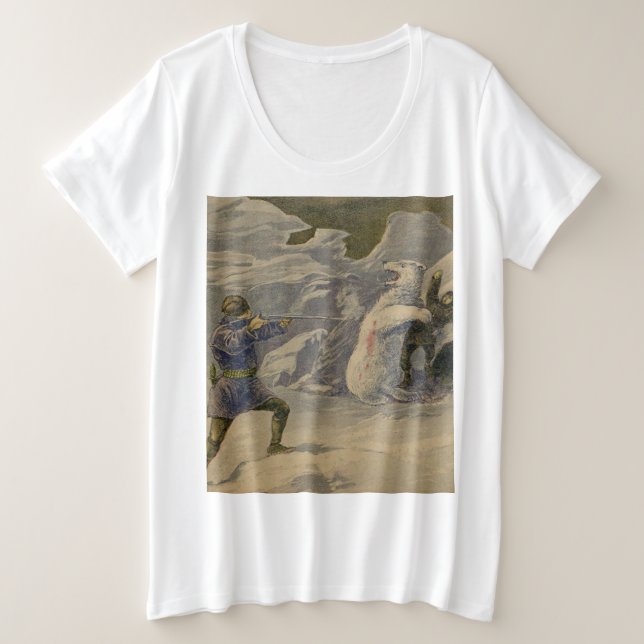 Classic Adventure-Comic Große Größe T-Shirt (Design vorne)