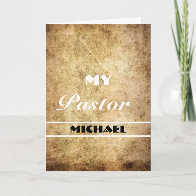 Classic Aged Paper Pastor Appreciation Card Karte (Vorderseite)