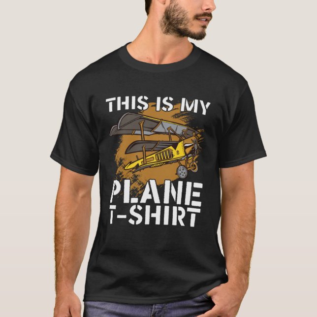 Classic Airplane This Is My Plane  Aviation Pilot T-Shirt (Vorderseite)