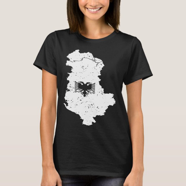 Classic Albania Double Head Eagle Shqiponja Albani T-Shirt (Vorderseite)
