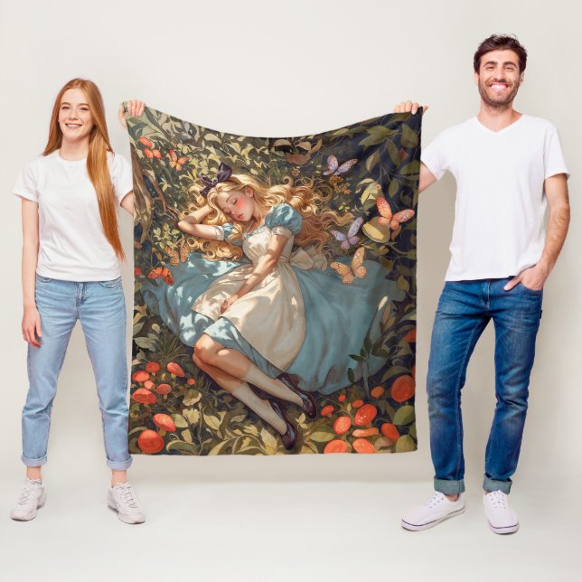 Classic Alice träumt von Wonderland Fleecedecke (Beispiel)