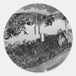 Classic - altes Streichelefon Runder Aufkleber