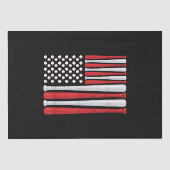 Classic American Baseball Flag - Vintager Baseball Seidenpapier (Vorderseite)