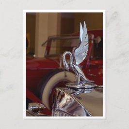 Classic American Chrome Hood Ornament Postkarte