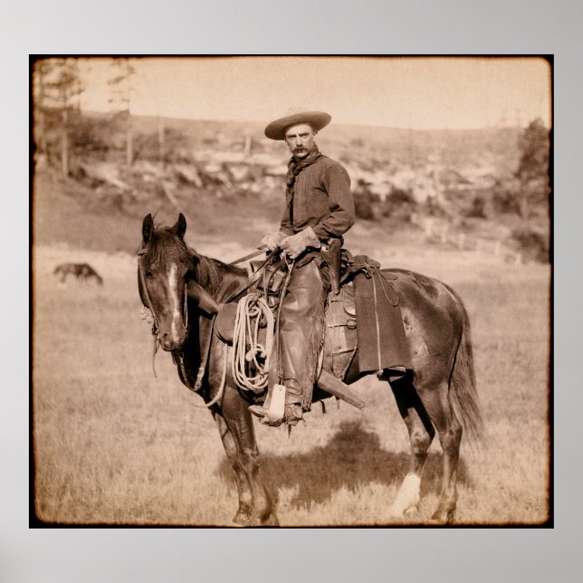 CLASSIC AMERICAN COWBOY c. 1888 Poster (Vorne)