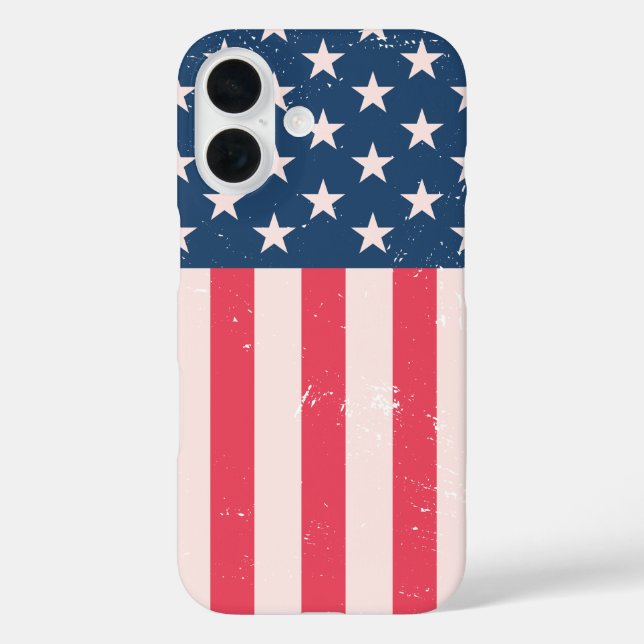 Classic American Flag Grunge Case-Mate iPhone Hülle (Rückseite)