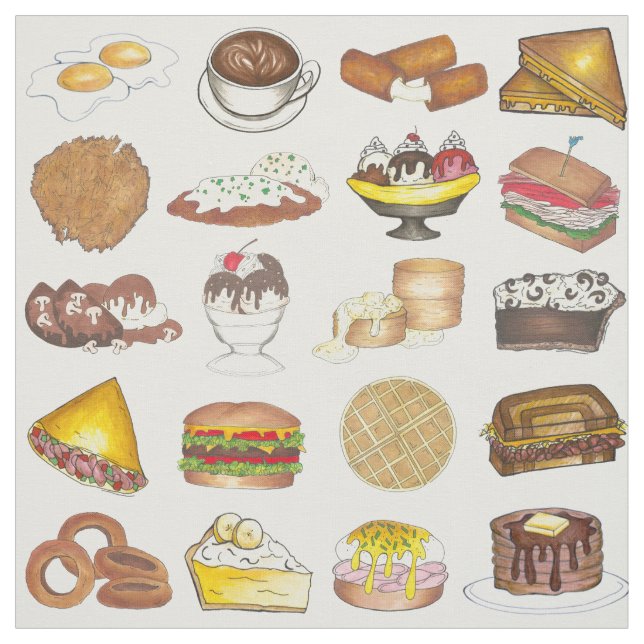 Classic American Lunch Counter Greasy Spoon Diner Stoff (Muster)