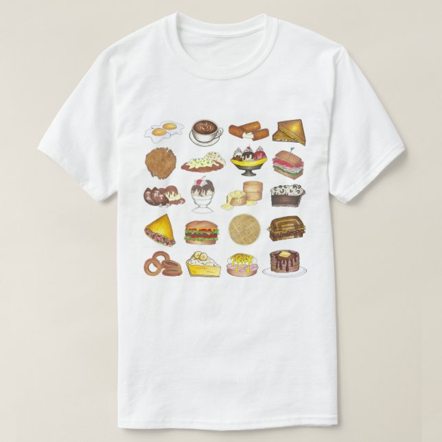 Classic American Lunch Counter Greasy Spoon Diner T-Shirt (Design vorne)
