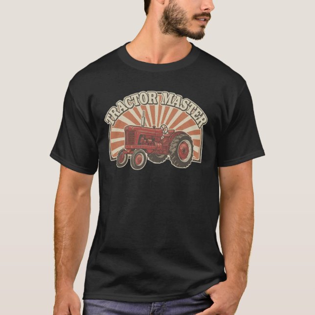 Classic American Tractor Retro T-Shirt (Vorderseite)