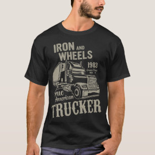 Classic American Trucks 1983 Eisen und Räder T-Shirt