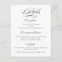 Classic Ampere and Invitation Information Cards