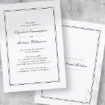 Classic and Simple Elegant Wedding Invitation Einladung<br><div class="desc">Composed of simple straight lined frames with classic cursive script and serif typography. All against a backdrop of pure white. These elements are simple,  timeless,  and classic.. 

This is designed by White Paper Birch Co. exclusive for Zazzle.

Available here:
http://www.zazzle.com/store/whitepaperbirch</div>