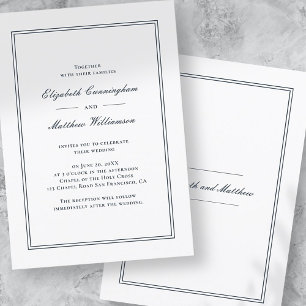 Classic and Simple Elegant Wedding Invitation Einladung