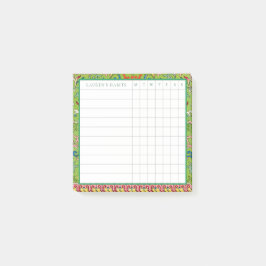 Classic Apple Green Chinoiserie Habit Tracker Post-it Klebezettel