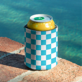 Classic aqua blue checkerboard dosenkühler