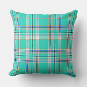 Classic Aquamarin Green Kariert Kissen