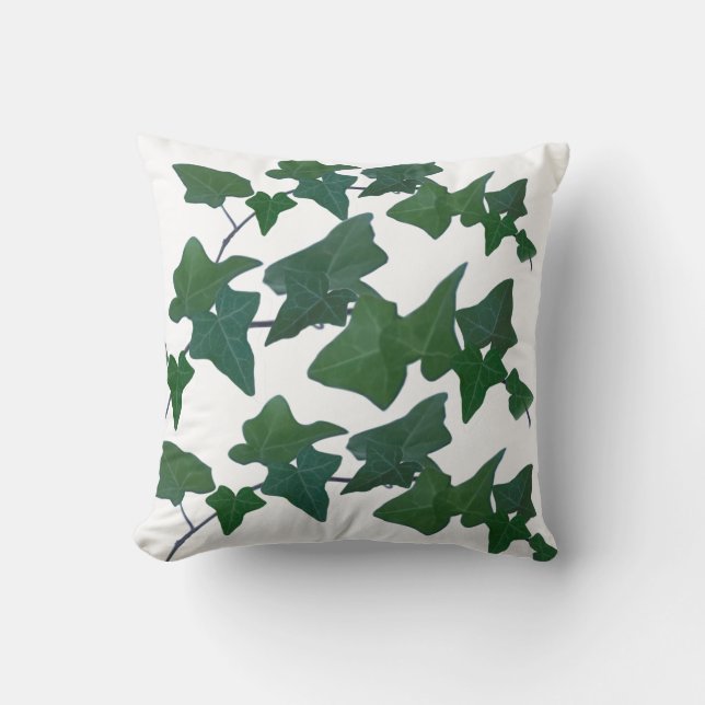Classic Aquarell Green English Ivy Kissen (Vorderseite)