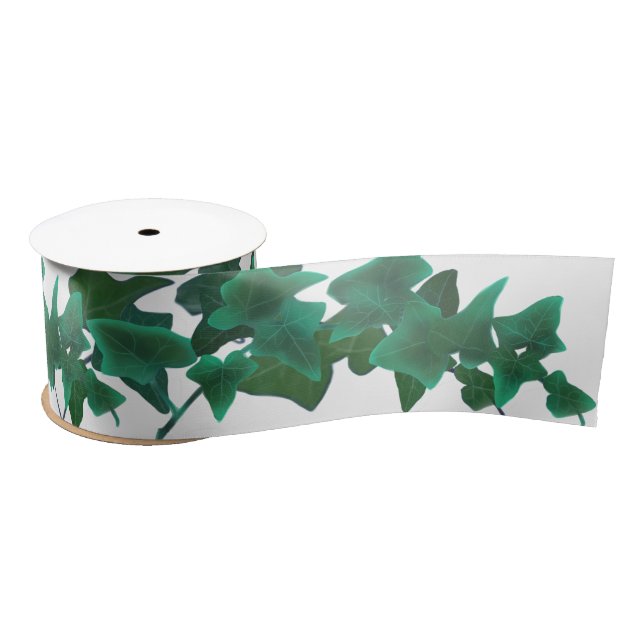 Classic Aquarell Green English Ivy Satinband (Spule)