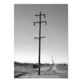 Classic Arizona Powerlines Fotodruck