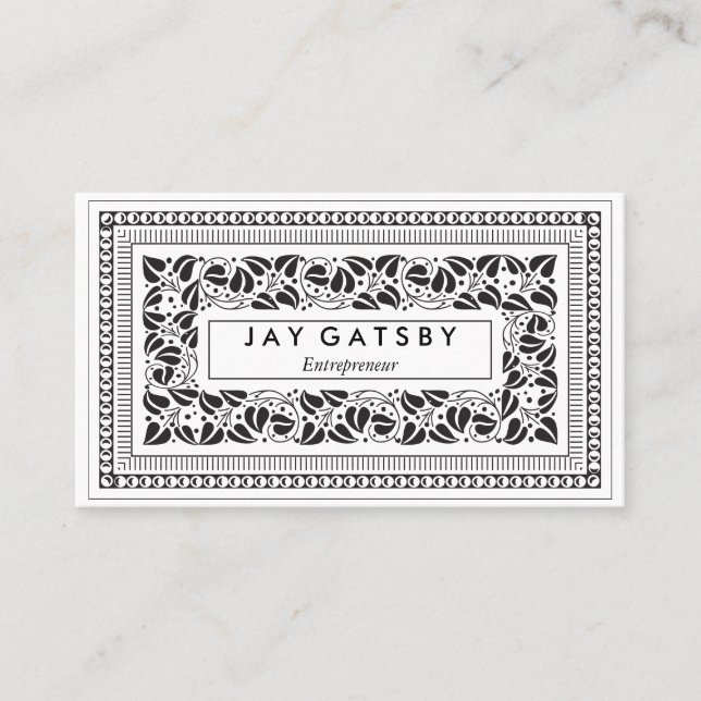 Classic Art Deco/Art Nouveau Visitenkarte (Vorderseite)