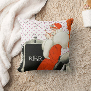 Classic Art Deco Parisian Flapper Fashion Image Kissen