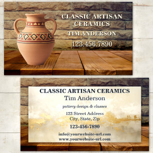 Classic Artisan Keramik Pottery Business Card Visitenkarte