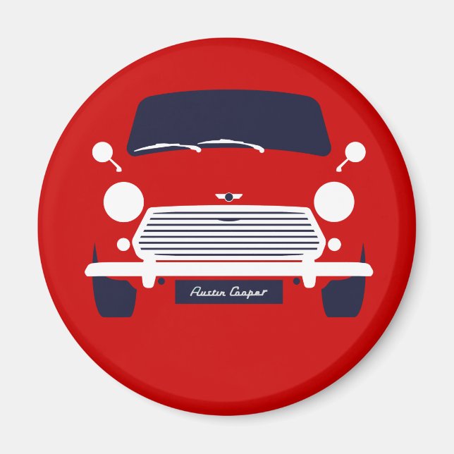 Classic Austin Mini Cooper Auto Magnet (Vorne)