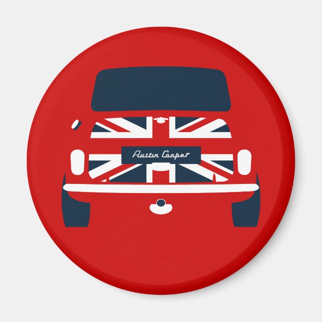 Classic Austin Mini Cooper Auto Magnet (Vorne)