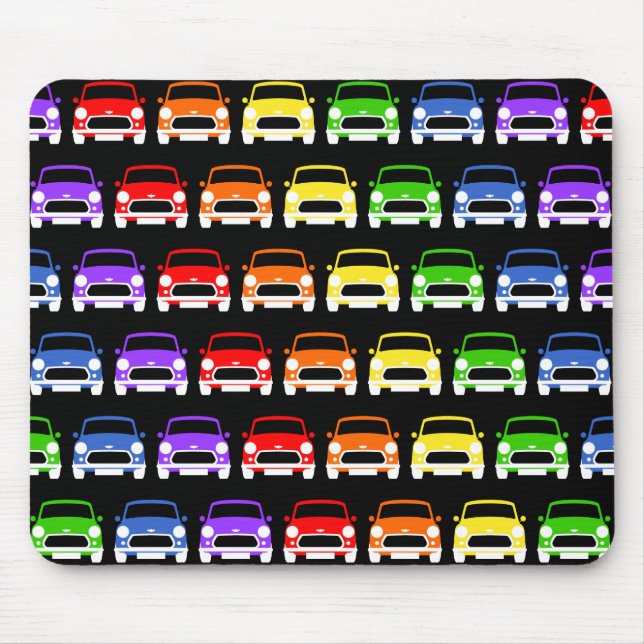 Classic Austin Mini Cooper Rainbow Mouse pad Mousepad (Vorne)