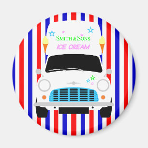 Classic Austin Mini Eis Van Magnet