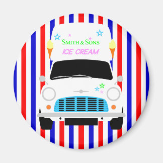 Classic Austin Mini Eis Van Magnet