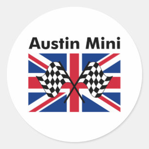 Classic Austin Mini Runder Aufkleber