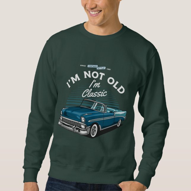 CLASSIC AUTO CHEVY BEL AIR CONVERTIBLE 1956 SWEATSHIRT (Vorderseite)