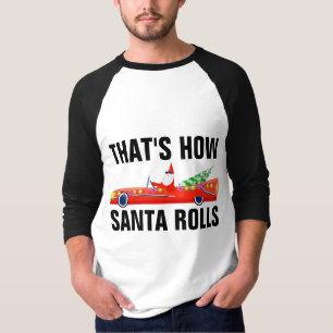 CLASSIC AUTO COOL SANTA CHRISTMAS T - SHIRT