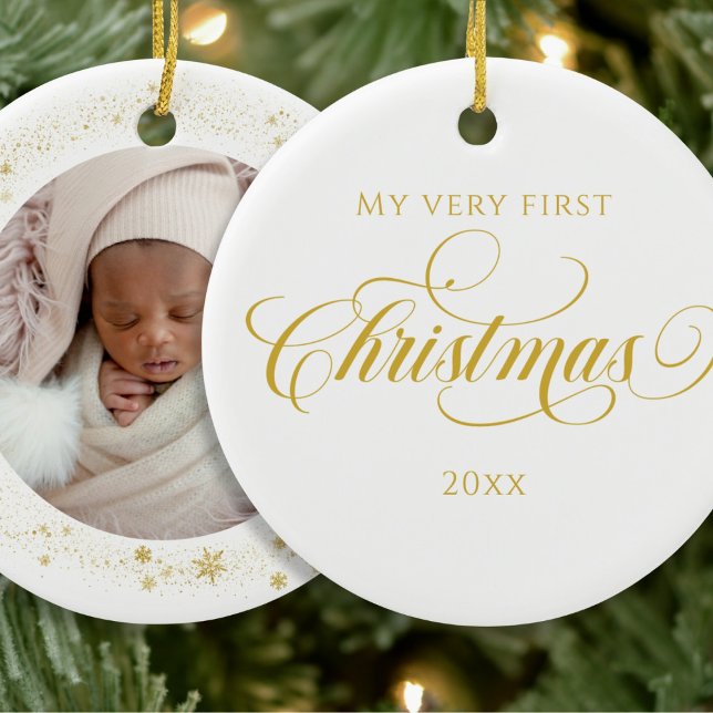Classic Baby Foto Weihnachtsdekoration Keramik Ornament (Von Creator hochgeladen)
