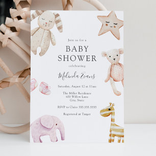 Classic Baby Girl Baby Shower Einladung