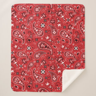 Classic Bandana Red Paisley Sherpadecke