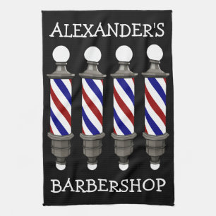 Classic Barber Poles Bar Handtuch personalisieren