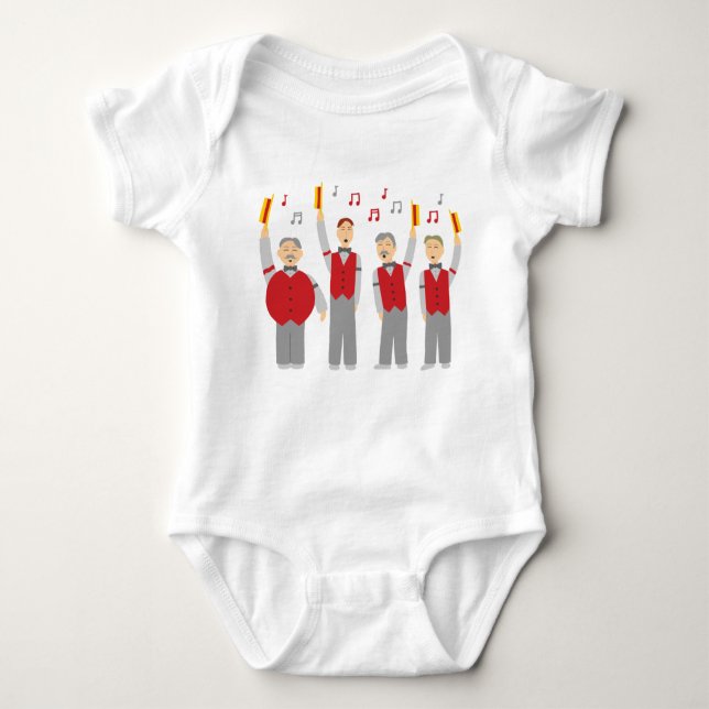 Classic Barbershop Quartett Baby Strampler (Vorderseite)