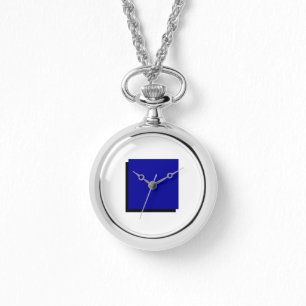 Classic Bauhaus Art Blue Square Armbanduhr