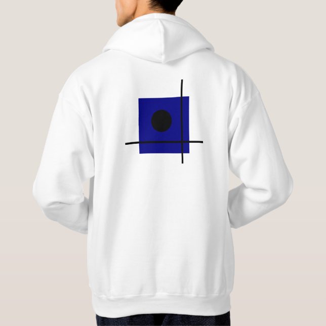 Classic Bauhaus Art Geometric Zusammensetzung Blau Hoodie (Rückseite)