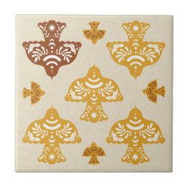 Classic beautiful birds Italian folk art kraft Fliese